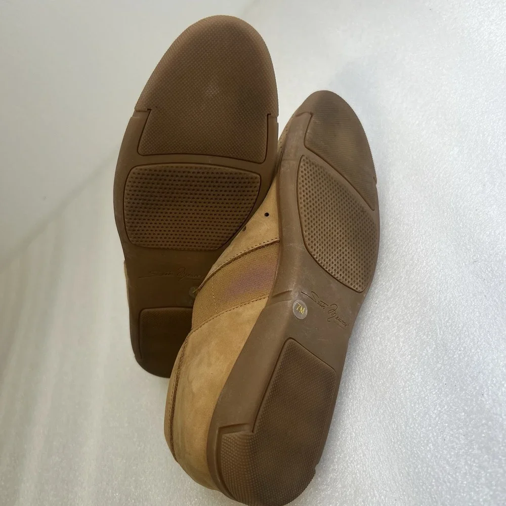 Sesto Meucci Shoes‎ Sz 7 Dana Leather Comfort Slip On Perforated Loafer Brown